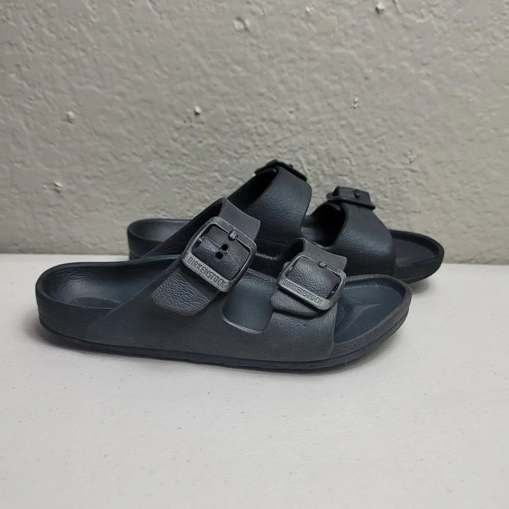 Birkenstock Sandals Kids Size 29 Arizona EVA Casual Slide Black Rubber